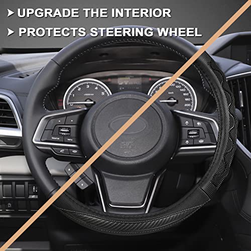 GIANT PANDA Steering Wheel Cover for Subaru Forester, Car Steering Wheel Cover for Subaru Outback and Crosstrek - Gray - color: Gray