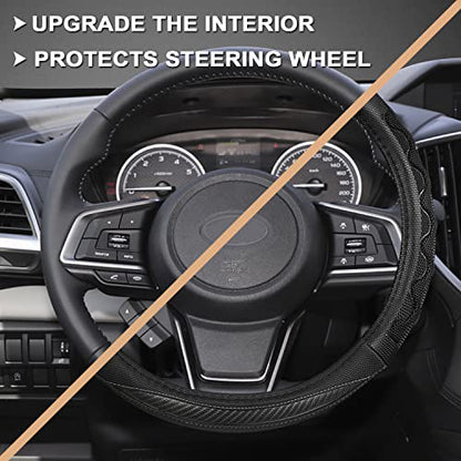 GIANT PANDA Steering Wheel Cover for Subaru Forester, Car Steering Wheel Cover for Subaru Outback and Crosstrek - Gray - color: Gray