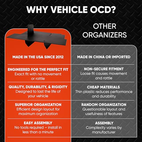 Vehicle OCD – Glove Box Organizer for Toyota Tacoma (2024-2026) – Made in USA - SLX183 - size: 2024-2026, style: Glove Box Organizer
