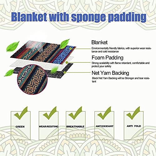 uxcell 7pcs Blanket Ethnic Style Bucket Seat Cover for Car Automotive