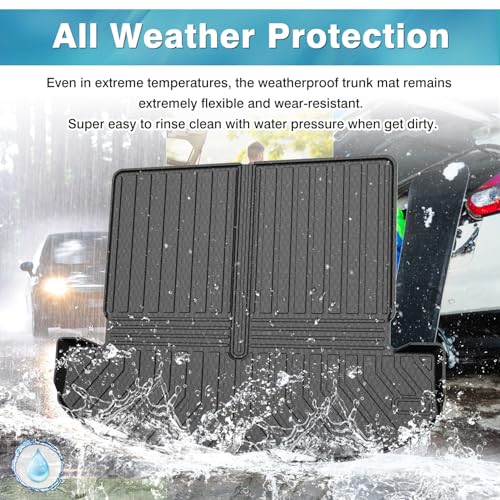Mixsuper Cargo Liner for Kia Sorento 2021-2025 2026, All Weather Cargo Mat Rear Trunk Liner for Sorento Accessories Behind The 2nd Row Seats Black