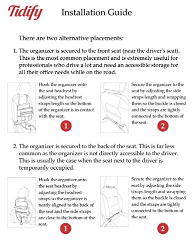 Car Front Seat Organizer [2025 UPDATED] with Dedicated Tablet and Laptop Storage Stabilizing Side Straps Soft Adjustable Shoulder Strap and Hardened Buckles Your Office Away from Office.