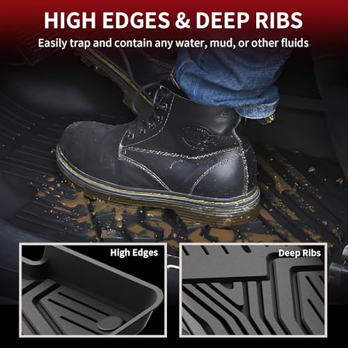 LASFIT Floor Mats for 10th Gen Honda Accord 2022 2021 2020 2019 2018 Sedan (Gasoline & Hybrid), All Weather TPE Custom Fit Anti-Slip Full Coverage Floor Liners,1st & 2nd Row, Black - style: 5）For Honda Accord | 2018-2022 | 1st & 2nd Row