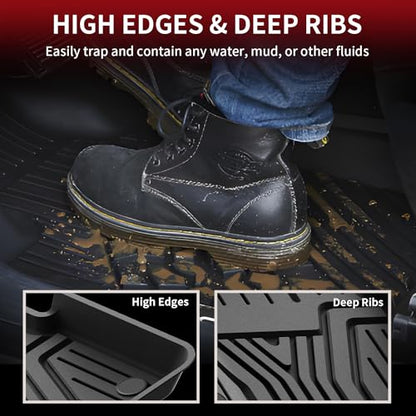 LASFIT Floor Mats for 10th Gen Honda Accord 2022 2021 2020 2019 2018 Sedan (Gasoline & Hybrid), All Weather TPE Custom Fit Anti-Slip Full Coverage Floor Liners,1st & 2nd Row, Black - style: 5）For Honda Accord | 2018-2022 | 1st & 2nd Row