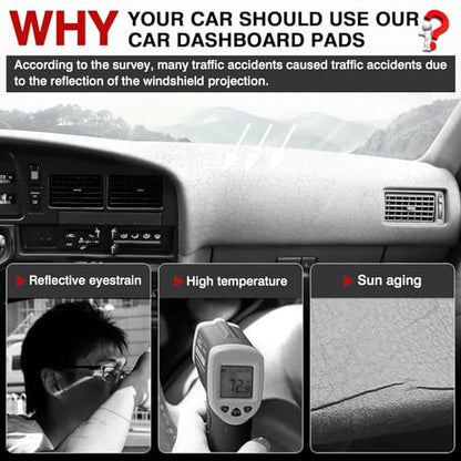 Autorder Dashboard Cover Mat for 1990-1995 Toyota 4Runner Pickup Truck Accessories Dash Cover Upgrade Velvet Dash Mat Sunshade Glare UV Rays Protector - size: 1990-1995 Toyota 4Runner