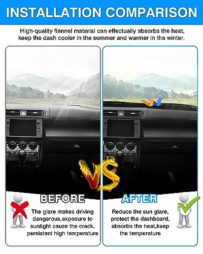 Autorder Dashboard Cover Mat for Toyota GR86/Subaru BRZ 2022-2025 2026 Accessories Dash Cover Flannel Dash Mat Sunshade Glare UV Rays Protector - size: 2022-2026 Toyota GR86