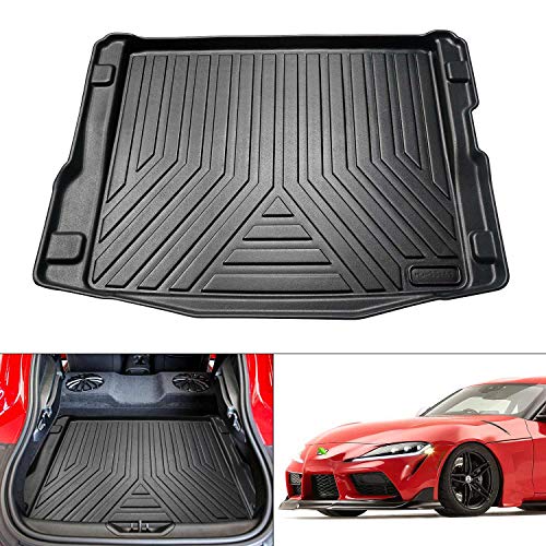 KUST Custom Fit Trunk Mat for 2020-2025 2026 Toyota GR Supra Accessories Cargo Liner All Weather Trunk Floor Mat Black TPE - style: GR Supra 2020-2026 │ Trunk Mat