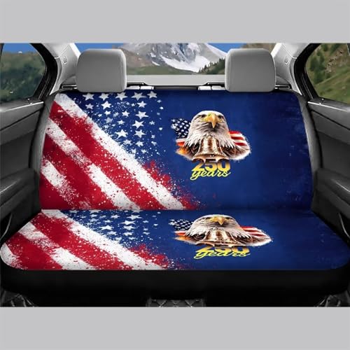 AFPANQZ 250 Years Eagle Print Car Seat Covers Back Seat 2 Pcs Car Accessories, Seat Protector for Back Seat Non-Slip Soft Pet Seat Cushion - color: 250 Years Eagle Print