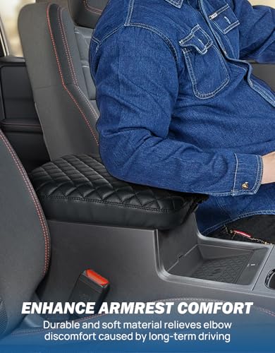 JOYTUTUS Center Console Cover Compatible with 2022 2023 2024 2025 2026 Nissan Frontier Leather Armrest Cover Center Console Cushion Nissan Frontier Accessories - size: 2022-2026