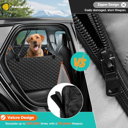 Dog Car Seat Cover for Back Seat with Hard Bottom, Ultra Thick Hard Bottom Waterproof Back Seat Extender for Dogs,Dog Hammock Dogs Bed for Cars, SUVs,Pet Seat Cover for Back Seat Holds 400lbs