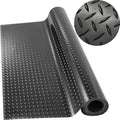 4' x 10' Feet Non-Slip Garage Floor Mat, 1-Piece Durable Rubber Flooring Roll, Cuttable Floor Protector Mat for Parking Lots, Gym, Warehouse, Basement Trailer (4' x 10' Ft) - size: 120"L x 48"W x 0.1"Th