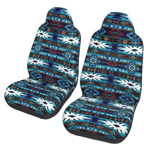 Front Seat Covers for Cars Boho Bohemian Bucket Seat Cover Aztec Saddle Blanket Universal Fit Car Seat Cover Non-Slip Auto Seat Dog Kid Protector Cloth Seats Cushion Van Truck SUV, Western - color: Aztec