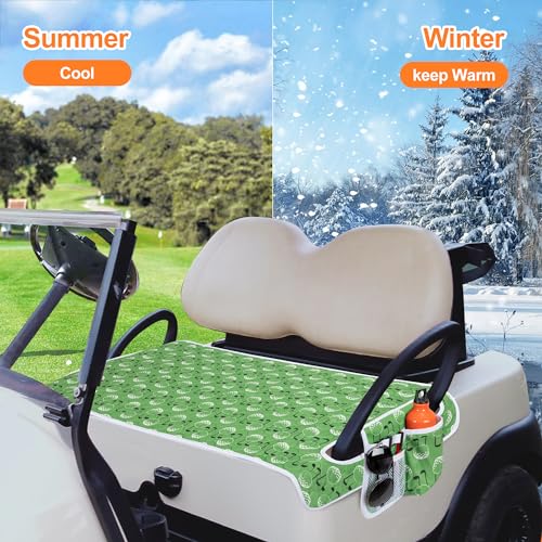 Golf Cart Seat Covers, Golf Cart Seat Towel Blanket for Most Golf Carts Fits for EZGO, Club Car, Yamaha and More (Patent Design) - color: Green Golf Ball