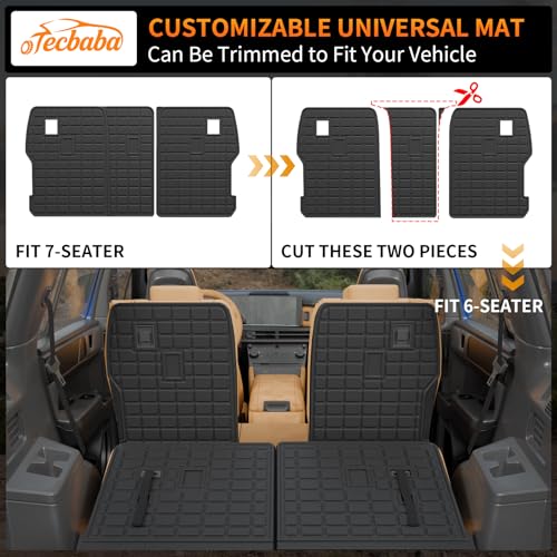 Cargo Liner Compatible with 2024-2026 Hyundai Santa Fe 6&7 Seater Kick Mats Trunk Mat TPE Back Seat Cover Protector 2025 Santa Fe Accessories (2nd Row Kick Mats+Trunk Mat with Backrest Mat) - color: 2nd Row Kick Mats+Trunk Mat with Backrest Mat