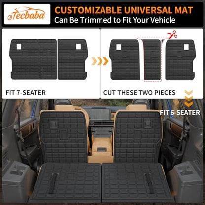 Cargo Liner Compatible with 2024-2026 Hyundai Santa Fe 6&7 Seater Kick Mats Trunk Mat TPE Back Seat Cover Protector 2025 Santa Fe Accessories (2nd Row Kick Mats+Trunk Mat with Backrest Mat) - color: 2nd Row Kick Mats+Trunk Mat with Backrest Mat