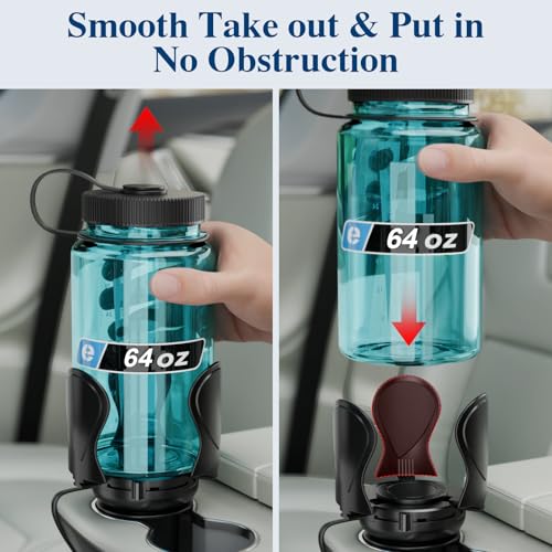 Car Cup Holder Expander, Cup Holder Extender Adapter with Expandable Arm and Adjustable Base, Compatible with Yeti Ramblers, Hydro Flasks, Stanley, Owala Most Coffee Mugs Bottles & Cups (CUP-T-1pack) - size: CUP-T-1pack