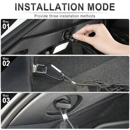 Amiss Cargo Net Stretchable, Car Exterior Accessories, Adjustable Elastic Trunk Storage Net with Hook for SUVs, Cars and Trucks (35.4x15.8 Inch) - size: 35.4x15.8 Inch