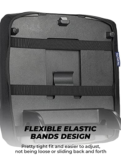 ISSYAUTO Center Console Cover Compatible with Silverado Sierra 2014 2015 2016 2017 2018 with 40/20/40 Jump Seat Console Neoprene Armrest Cover (fit Split Bench Seat Console ONLY) - color: Black~Neoprene, size: Jump Seat Console 2014-2018 Silverado Sierra