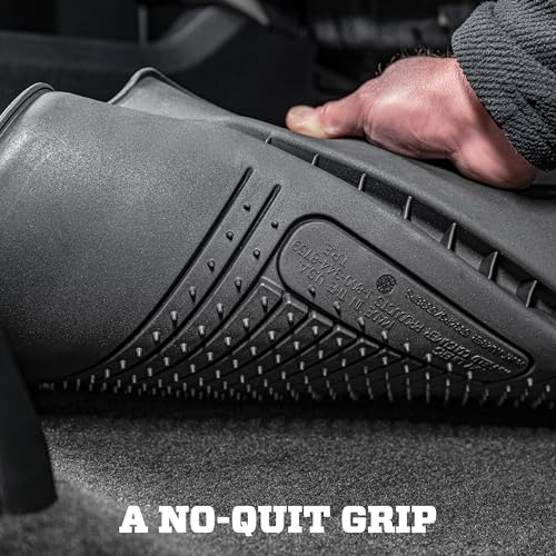 Husky Liners Weatherbeater Floor Mats | Fits 2015-2026 Ford F-150 & 2017-2026 F-250/F-350 SuperCrew (Crew Cab) & SuperCab (EXT Cab) | Center Hump, 1-pc Black - 83361 - style: Hump - SuperCrew or SuperCab