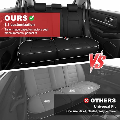 TTX LIGHTING Car Seat Covers for Honda HR-V 2016-2022,Custom Fit Seat Covers for HR-V 5 Seats Waterproof Full Set Breathable Faux Leather Custom Fit Car Protector Cushion Accessories - size: 10.HR-V 2016-2022 5 Seat Full Set