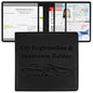 Car Registration and Insurance Holder, Premium PU Leather Vehicle Glove Box Car Organizer Men Women Wallet Accessories Case for ID, Driver's License - Black - color: Black