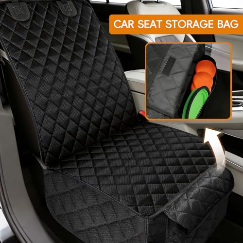 Dog Car Seat Cover for Front Seat, Waterproof & Scratch-Proof Pet Seat Protector, Nonslip Car Seat Cover for Dogs, Universal Fit for Cars, Trucks & SUVs, Standard Size - size: Black Passenger Car Cover