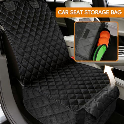 Dog Car Seat Cover for Front Seat, Waterproof & Scratch-Proof Pet Seat Protector, Nonslip Car Seat Cover for Dogs, Universal Fit for Cars, Trucks & SUVs, Standard Size - size: Black Passenger Car Cover