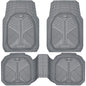 CAR PASS Heavy Duty Rubber Car Mats, Deepdish All Weather Floor Mats for Car Full Set, Universal Automotive Mats Trim to Fit for Sedans SUVs Trucks, Waterproof Anti-Slip Deep Tray 3 Pieces Dark Gray - color: Gray