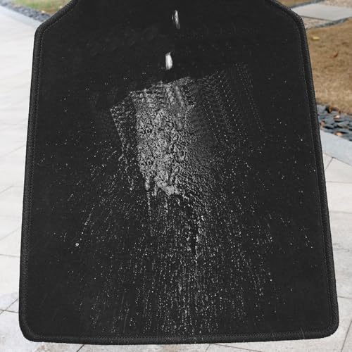 Waterproof Universal Fit Car Floor Mats,Velvet Car Carpet Mats, Black Car Mats with Anti-Slip Nibbs Backing Driver Heel Pad Fit for SUV,Vans,sedans,Trucks,Set of 4pcs Girl Women Men(All Black) - color: Black2