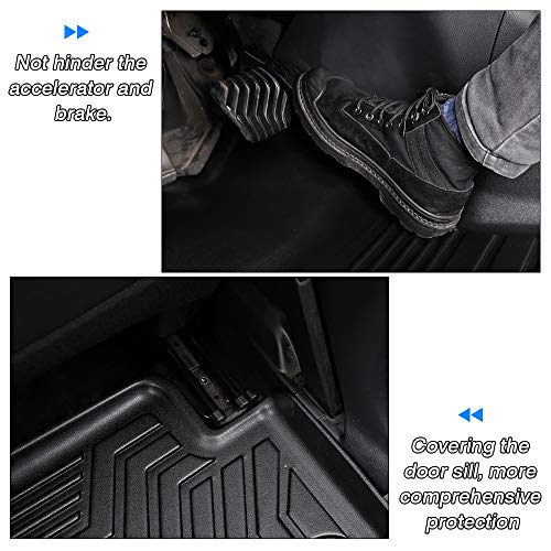 KUST Floor Mats for 2014-2020 Nissan Rogue Accessories, All Weather Car Mats Front Rear 2 Rows Liners TPE Rubber Raised Edge (Not for Sport and Select) - style: For │ Rogue 2014-2020 │ Floor Mats