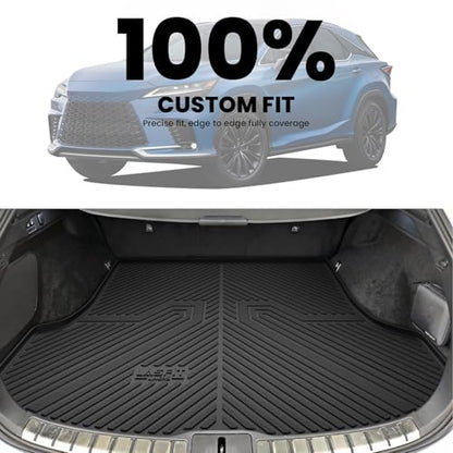 LASFIT Trunk Mat for Lexus RX/RX350/RX350h/RX500h 2025 2024 2023 2026, All Weather TPE RX 350 Cargo Mats Custom Fit for Lexus RX350 Cargo Liner Front & Rear Trunk Liner, Black, Easy to Clean - size: 2023-2026|For Lexus RX|Cargo Mat