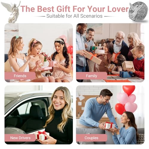 Guardian Angel Visor Clip for Car - A for New Drivers! Christian Car Accessories & Catholic Gifts for Women, Faith-Infused Journey Companion 1PCS - size: 1PCS
