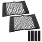 2pcs Universal Mesh Cargo Net Car Storage Net Bag Elastic Adhesive Pocket Net String Pouch Bag for Car Trunk Storage Home Storage Organizers