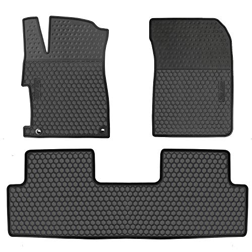 Car Floor Mat for Honda Civic 9th Generation 2012 2013 2014 2015, Custom Fit Rubber Full Black Auto Floor Liners Mat All Weather Protection Heavy Duty Odorless - color: Full Black, size: 2012-2015 Version
