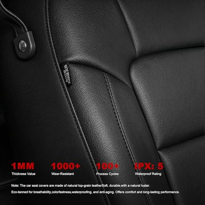 TTX LIGHTING Car Seat Covers for Ford Mustang 2015-2025 Seat Covers Waterproof Full Seat Covers Breathable Faux Leather Custom Fit Car Protector Cushion Ford Mustang Accessories - size: 18.Mustang 2015-2025 Only 2PCS Front