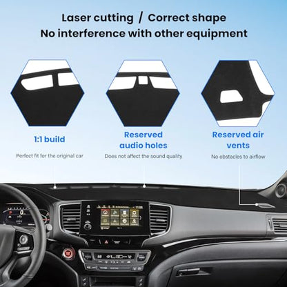 Dash Cover Mat Compatible with Honda Passport 2019 2020 2021 2022 2023 2024 Dashboard Cover for Pad Custom Car Dashboard Interior Accessories Ornament - size: Compatible with Passport 2019-2024