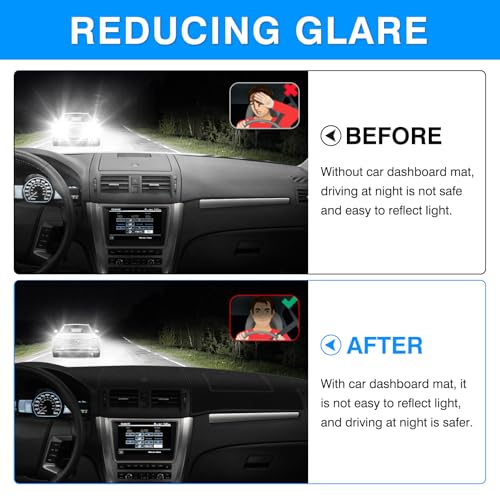 Autorder Dashboard Cover Mat for 2006-2009 Ford Fusion/Mercury Milan Accessories Dash Cover Upgrade Flannel Dash Mat Sunshade Glare UV Rays Protector - size: 2006-2009 Fusion