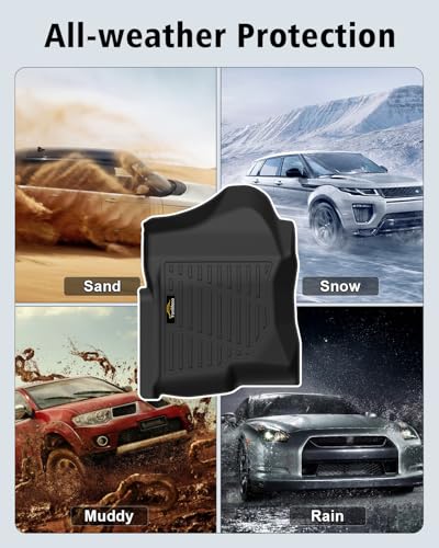 Floor Mats 1999-2006 for Chevy Silverado & GMC Sierra Crew Cab 1500 2500 2500HD 3500HD, 2007 Silverado GMC Sierra Classic Body, 2000-2006 Suburban/Yukon XL/Escalade ESV (2nd Row Bench Seat Only) - size: For Silverado & Sierra 1999-2006