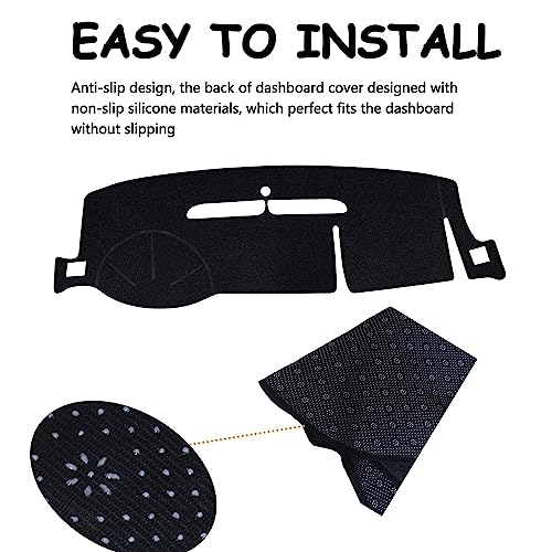 Dashboard Cover Dash Cover Mat Compatible with Chevrolet Silverado 1500 Suburban Tahoe GMC Sierra Denali Yukon XL 2007-2014 - color: 2007-2013 Chevy Silverado