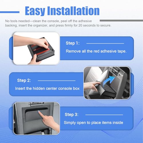 EDBETOS 2026 4Runner Center Console Hidden Organizer Compatible with 2025 2026 Toyota 4Runner Armrest Hidden Storage Box Secret Compartment Press to Open and Close, Adds Extra Storage Space