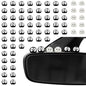 60Pcs Soot Sprites Car Mirror Decorations with Adhesive Dots - 50 Black & 10 Glow in Dark Rearview Mirror Charms - Kawaii Anime Ornaments for Dashboard, Hanging Decor - Unique Easter Gift