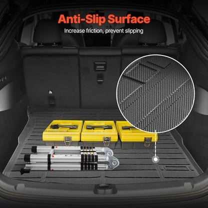 VEVOR Cargo Mat Compatible with Tesla Model Y 2020-2024, Precise Fit Trunk Mat for SUVs, TPE Trunk Protector Replacement, Black (1PCS) - style: Tesla Model Y 2020-2024