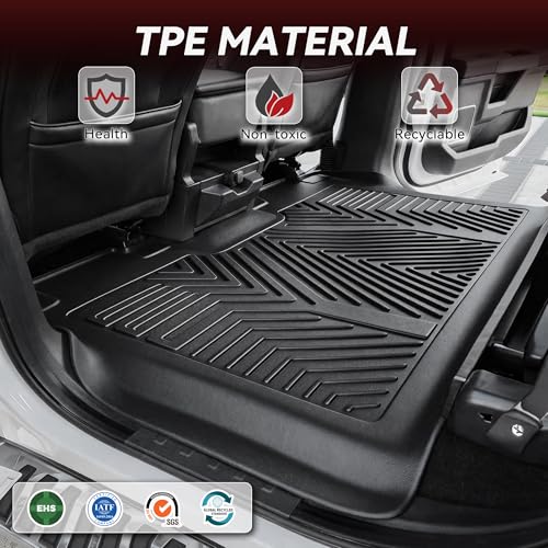 YITAMOTOR Floor Mats Fit for 2019-2026 Chevrolet Silverado/GMC Sierra 1500 & 2020-2026 Chevy Silverado/GMC Sierra 2500HD/3500HD Crew Cab with Bucket Seat(No Rear Underseat Storage Box), 1st & 2nd Row - style: 2019-2026 w/o Rear UnderSeat Storage Box