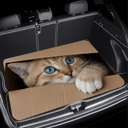 Universal Car Trunk Mat 29" x 39",Cute and Playful Kitten All Weather Trunk Protection Cargo Liner,Durable Cargo Mat Rear Trunk Liner, Stylish Vehicle Interior Accessories Suitable for Most Car Models - color: Cute and Playful Kitten