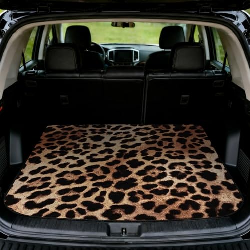 Car Trunk Mat - Universal Size 29" x 39", Leopard Print Pattern Cargo Liner, Car Accessory for SUVs/Sedan/Wagons, Durable Protective Mat, Trunk Liner for Families/Travel Enthusiasts - style: Leopard Print-1