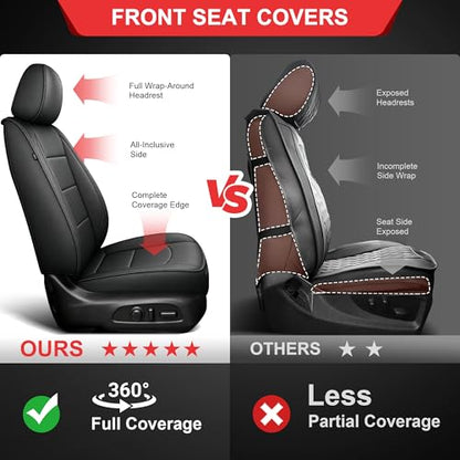 TTX LIGHTING Car Seat Covers for Chevrolet Chevy Equinox 2018-2024 Seat Covers Waterproof 2 Front Set Breathable Faux Leather Custom Fit Car Protector Cushion Accessories - size: 17.Equinox 2018-2024 Only 2PCS Front