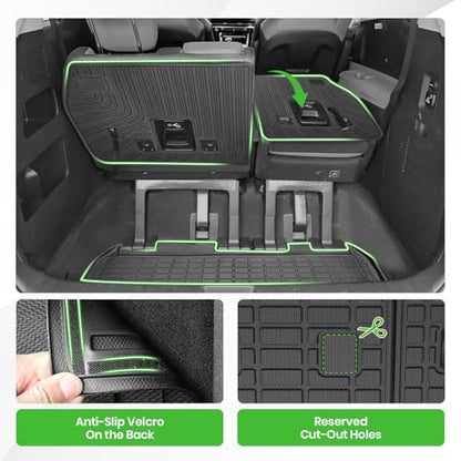 Carnival Cargo Liner - Trunk Mat for Kia Carnival 2022-2025 2026, All Weather Cargo Mat for Carnival Accessories, Heavy Duty Car Mats, Car Accessories - size: 4)Kia Carnival 22-26