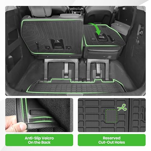 Carnival Cargo Liner - Trunk Mat for Kia Carnival 2022-2025 2026, All Weather Cargo Mat for Carnival Accessories, Heavy Duty Car Mats, Car Accessories - size: 4)Kia Carnival 22-26