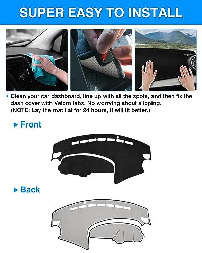 Autorder Dashboard Cover Mat for 2010-2013 Mazda 3 Sedan/Hatchback/MazdaSpeed3 Accessories Dash Cover Flannel Dash Mat Sunshade Glare UV Rays Protector - size: 2010-2013 Mazda 3