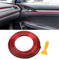 16.4ft Car Interior Moulding Trim Car Decorative Filler Insert Strips with Installation Tool, Flexible Electroplating Decoration Styling Door Dashboard Strip